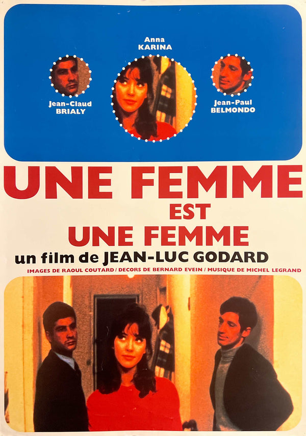 “Une femme est une femme” / “A Woman Is a Woman”, Original Japanese Re-Release Movie Poster 1988, B2 Size (51 × 73 cm) E300
