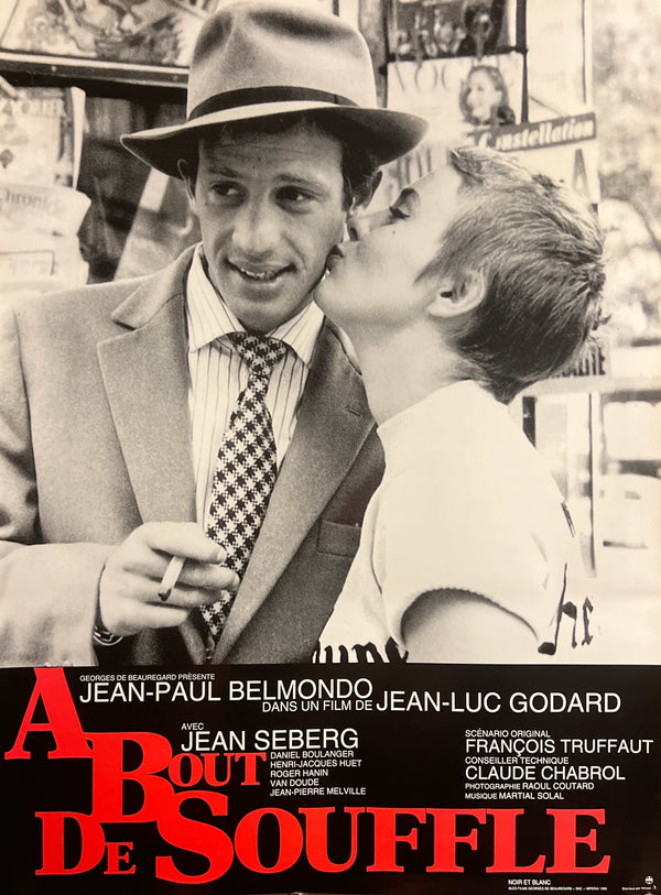“Breathless” / “À bout de souffle” / 「勝手にしやがれ」, Original Japanese Re-Release Movie Poster 1993, B2 Size (51 × 73 cm) F283