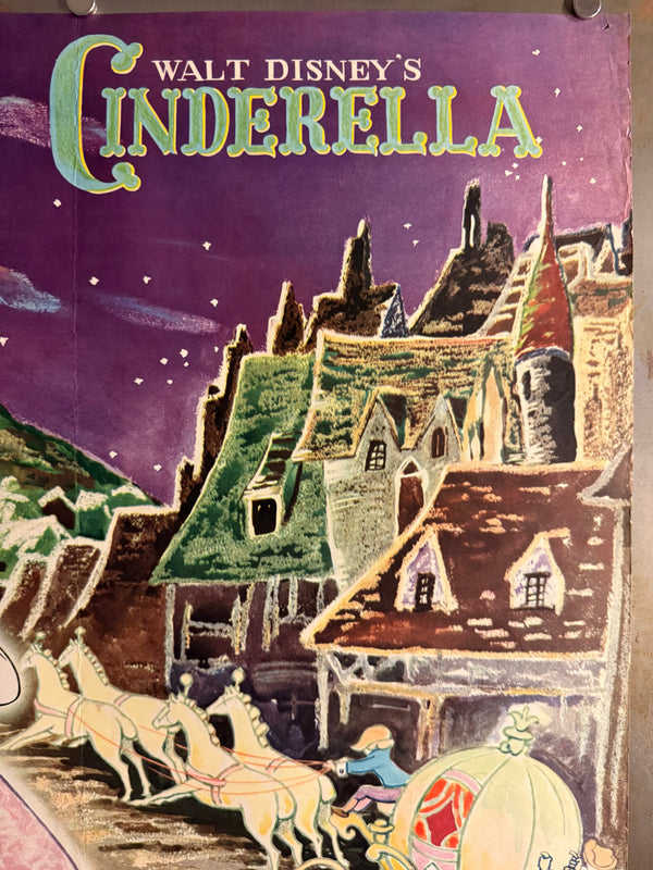 “Cinderella” (シンデレラ姫), Original Japanese First-Release Movie Poster 1952, Ultra Rare B2 Size (approx. 51.5 × 72.8 cm) Q98