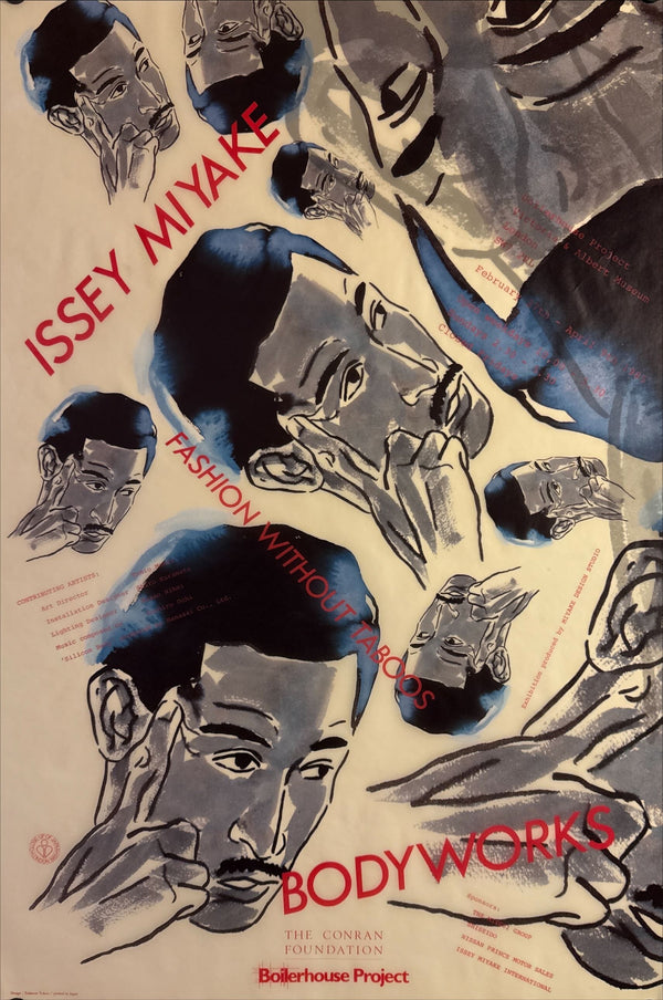 "TADANORI YOKOO - ISSEY MIYAKE BODYWORKS Poster Set (1985) - “Fashion Without Taboos”", Japanese Contemporary Art Poster, Original Offset 1985, Ultra Rare, Combined Display Size (Approx.): 102 x 146 cm