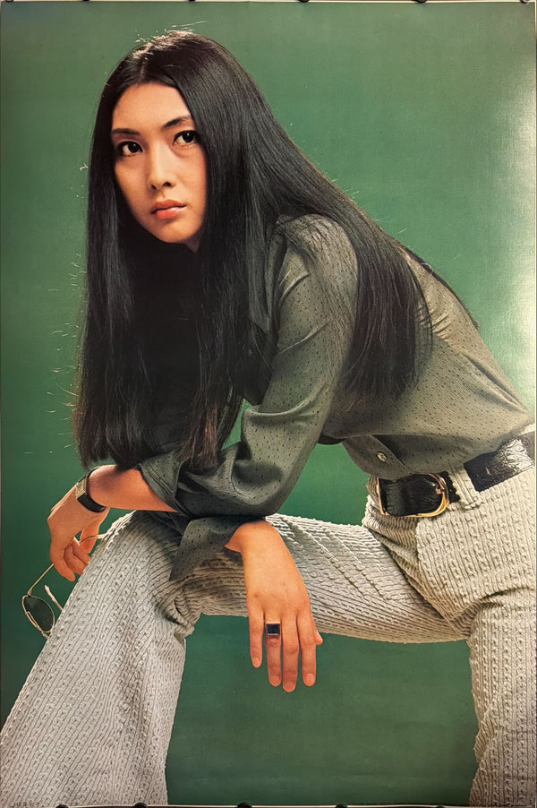 “Meiko Kaji” (梶芽衣子) Gallery ELLE original issue Japanese promotional portrait poster, 1974 — (approx. 91.5 × 62 cm)