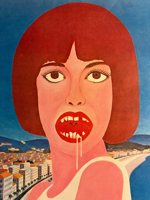 Tadanori Yokoo DROOL / よだれ Original Hand-Signed B1 Poster Original 1970 printing ｜ Offset-printed poster on paper ｜ B1 size approx. 103 × 72.8 cm ｜ Hand signed by the artist｜ Very limited, museum-grade rarity