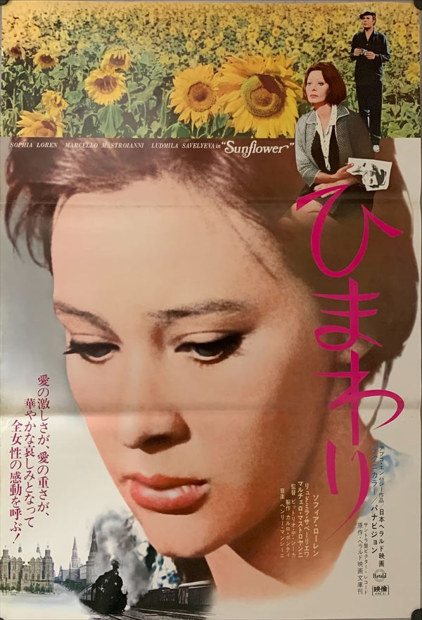 "Sunflower", Original Release Japanese Movie Poster 1974, B2 Size (51 x 73cm) A117