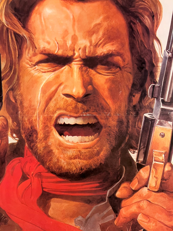 “The Outlaw Josey Wales” (アウトロー), Original Japanese First-Release Movie Poster 1976, Clint Eastwood, B2 Size (c. 51.5 × 72.8 cm) S251