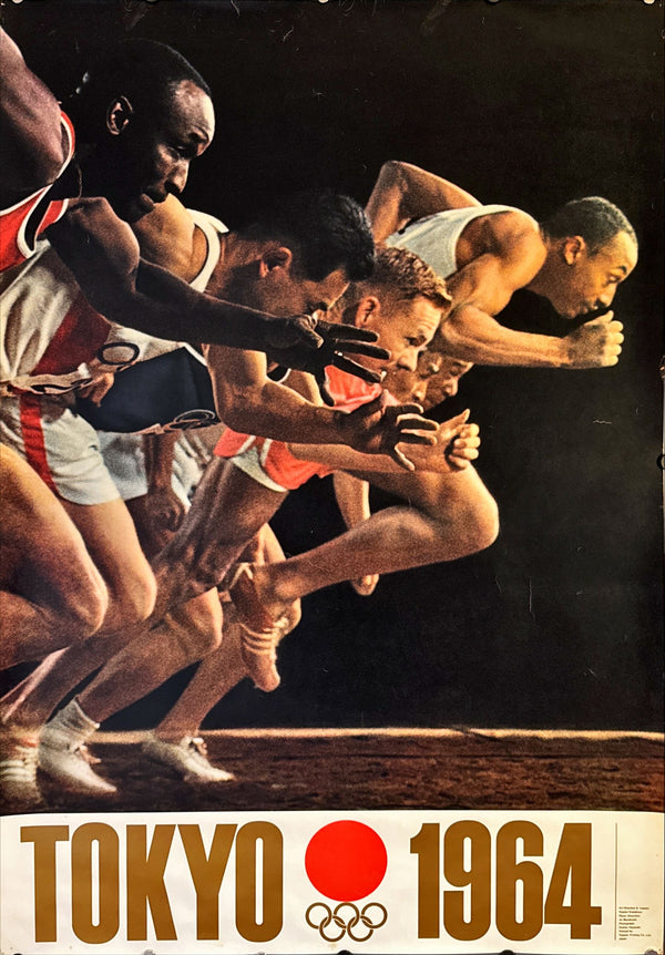 "Olympic Games 1964 Tokyo - The Start of Sprinter’s Dash" Original Release Japanese Promotional Poster 1964, B1 Size (71 x 103cm)