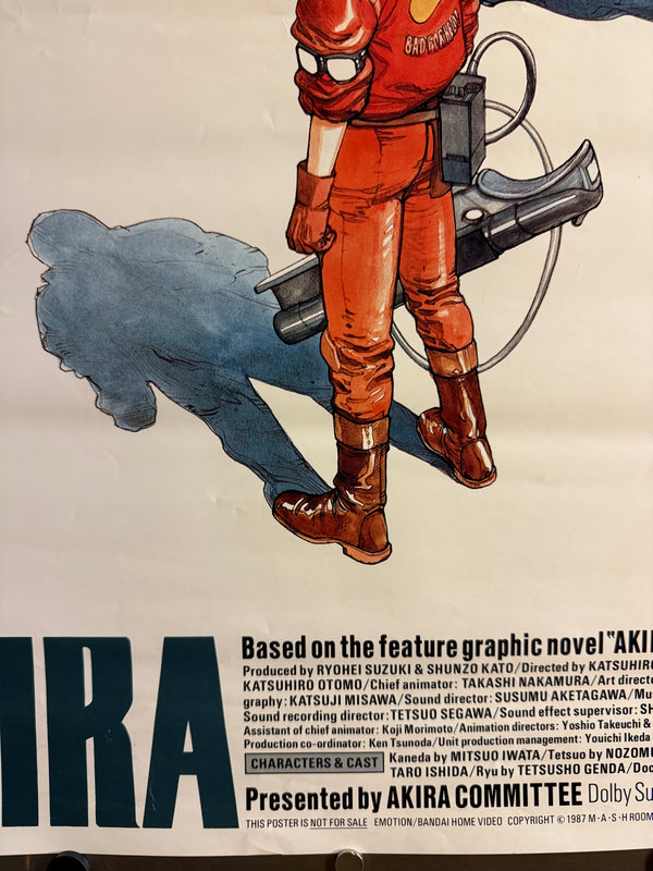 “Akira” (アキラ), Ultra‑Rare Original Japanese Pre‑Release / Committee Promotional B2 Poster (NOT FOR SALE) 1987, B2 Size (51 × 73 cm) Q125