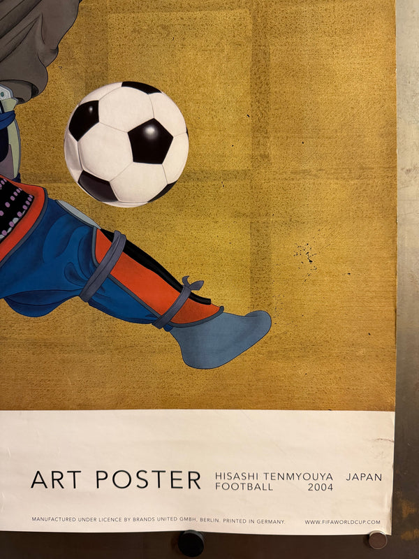 “Football / Shūkyū no Zu”, Official FIFA World Cup Germany 2006 Art Poster for Japan by Hisashi Tenmyouya 2004, Large Format Open Edition Offset Lithograph (approx. 66 × 97 cm) — Unrestored, Excellent