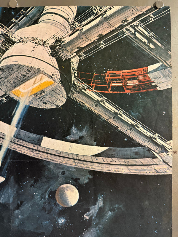 “2001: A Space Odyssey” (2001年宇宙の旅), Original Japanese First-Release “Style B” Cinerama Movie Poster (1968) Ultra Rare B2 (approx. 51.5 × 72.8 cm) — MGM / Cinerama / Super Panavision — Cinema-Used Q141