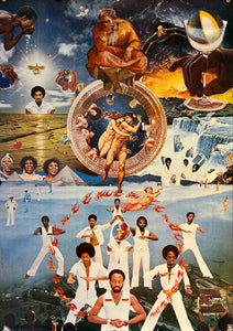 "TADANORI YOKOO - EARTH, WIND AND FIRE 1976", Japanese Contemporary Art Poster, Original Offset 1976, Ultra Rare, Size (c.73 x 101cm)