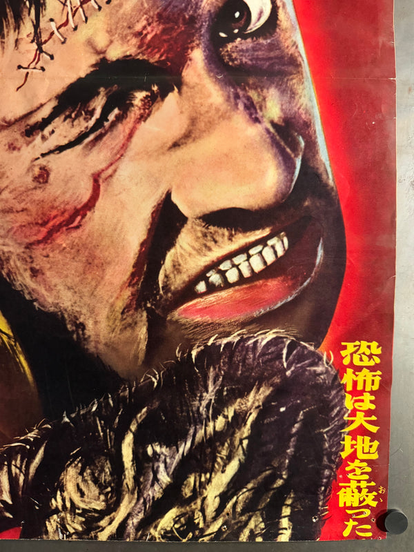 “THE REVENGE OF FRANKENSTEIN”, Original Release Japanese Movie Poster 1958, STB Tatekan (51 × 145 cm) — Ultra Rare