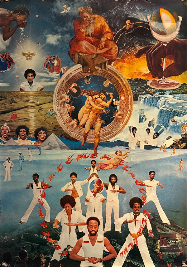 “TADANORI YOKOO – EARTH, WIND AND FIRE 1976”, Japanese Contemporary Art Poster, Original Offset 1976, Ultra‑Rare, B1 Size (c. 73 × 101 cm)