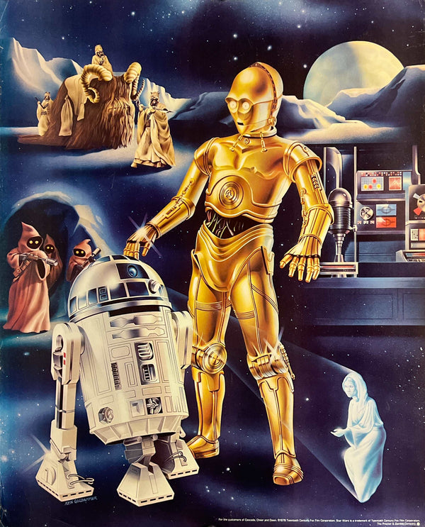 “STAR WARS”, Complete Set of Three Original American Promotional Posters 1978, Procter & Gamble / Cascade, Cheer & Dawn, Artwork by Ken Goldammer, Size Each (c. 47.5 × 58 cm) — T176-8