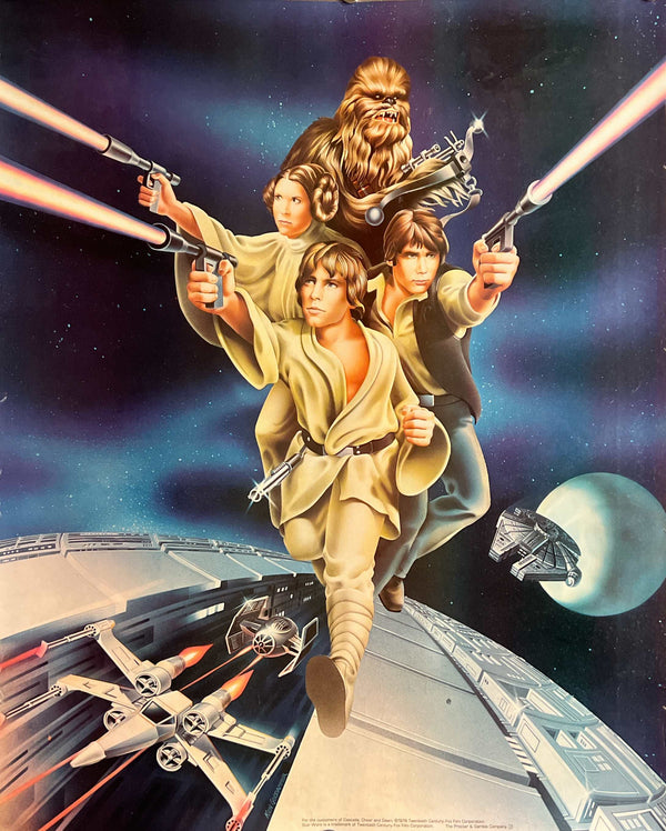 “STAR WARS”, Complete Set of Three Original American Promotional Posters 1978, Procter & Gamble / Cascade, Cheer & Dawn, Artwork by Ken Goldammer, Size Each (c. 47.5 × 58 cm) — T176-8