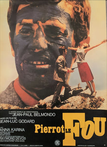 "Pierrot Le Fou", Original Re-Release Japanese Movie Poster 1990`s, B2 Size (51 cm x73 cm) C139