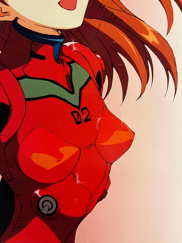 “Neon Genesis Evangelion” (新世紀エヴァンゲリオン), Original Japanese SEGA Poster c. 1996–97, Asuka Langley Soryu, Artwork by Takeshi Honda, B2 Size (51.5 × 72.8 cm) — T219