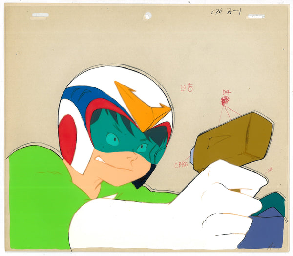 “Chōdenji Machine Voltes V” (超電磁マシーン ボルテスV), Original Hand-Painted Production Cel-ga (“セル画”) of Hiyoshi Gō / “Little Jon” Armstrong (剛日吉), Key Lead Sequence A-1, Toei / Nippon Sunrise, circa 1977–78