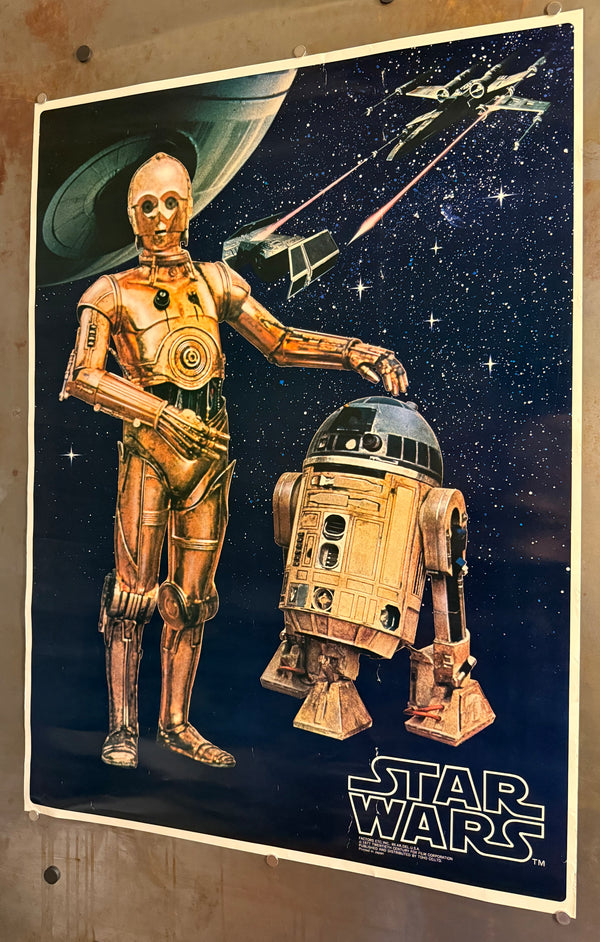 “Star Wars / C-3PO & R2-D2”, Original 1977 Japanese Commercial Poster, Large Format (62 x 86 cm) ZA1218A