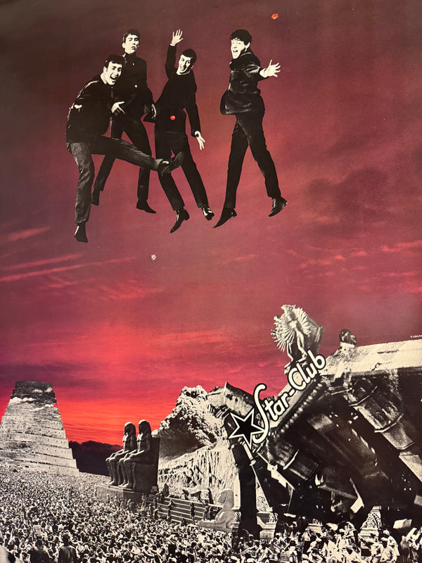 “TADANORI YOKOO – THE BEATLES / STAR-CLUB 1977”, Japanese Contemporary Art Poster, Original Offset 1977, Ultra Rare, B1 Size (c. 72.8 × 102.7 cm) KA6