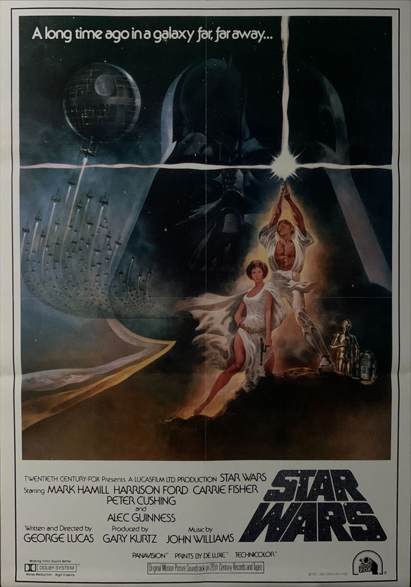 "Star Wars: A New Hope", Original Re-Release Japanese Movie Soundtrack Poster 1982, B2 Size  (51 x 73cm) E120