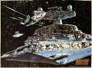 "Empire Strikes Back", Original Release Japanese Movie Promotional Poster, Rare, 1980 Size ((21" X 29") E125