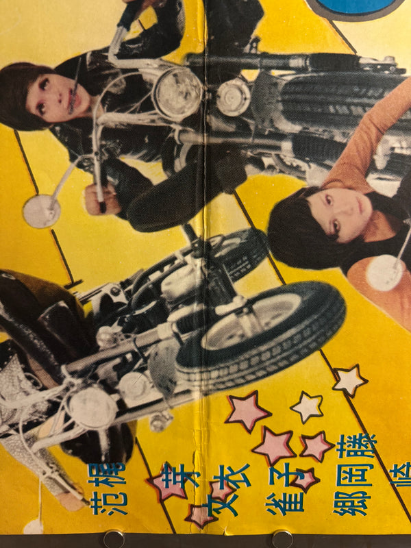 “Stray Cat Rock: Machine Animal” (野良猫ロック マシン・アニマル) Original release Japanese billboard poster, 1970 — (approx. 146 × 103 cm)