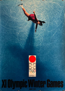 "Sapporo 1972: Winter Olympic Games", Original Release Japanese Advertising Poster 1971, B2 Size (51 x 73cm) K188