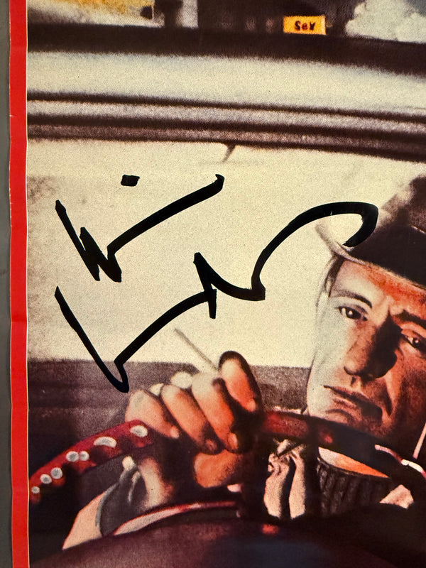 “The American Friend” (アメリカの友人), Original Japanese Crime Thriller Movie Poster 1977, Ultra Rare, SIGNED by Wim Wenders, B2 Size (51 x 73cm) P72