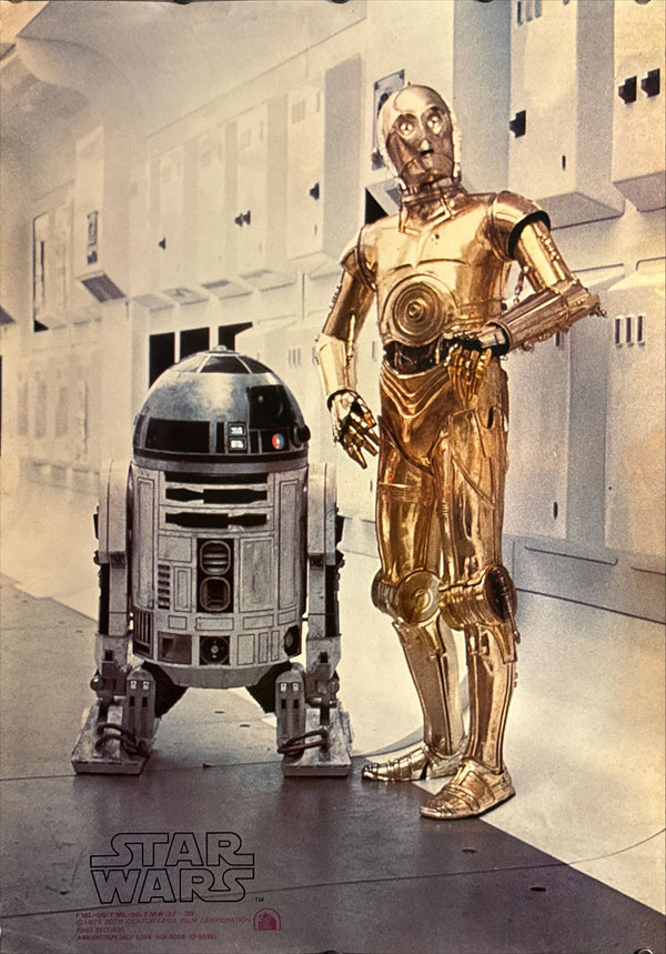 "Star Wars (R2-D2 & C-3PO)", Original Japanese Promotion Poster 1977, B2 Size (51 x 73 cm) N126