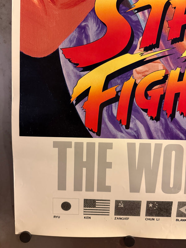 "Street Fighter II: The World Warrior", Original Release Japanese CAPCOM Promotional Poster 1991, Extremely Rare, B1 Size (c.71 × 103 cm)
