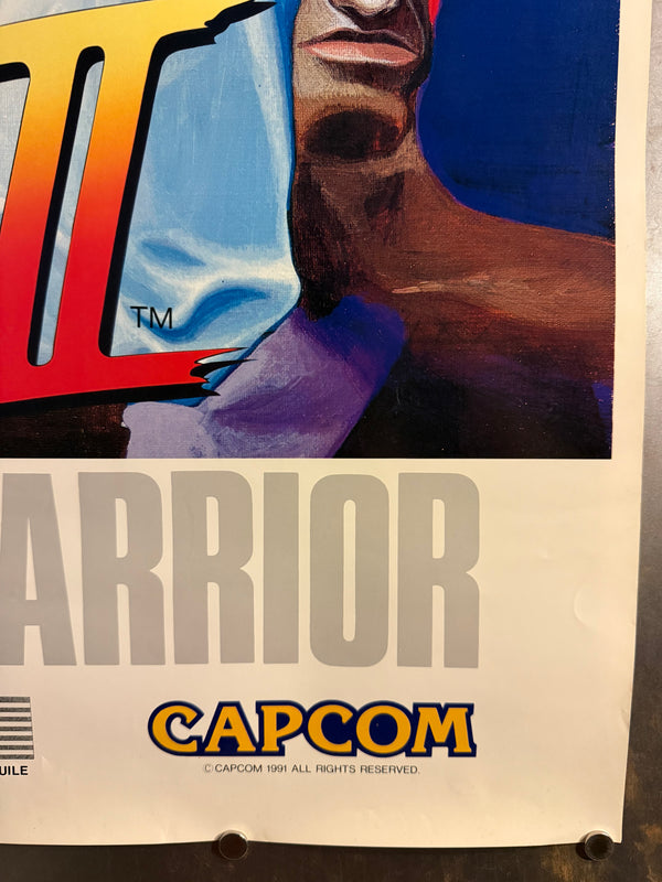 "Street Fighter II: The World Warrior", Original Release Japanese CAPCOM Promotional Poster 1991, Extremely Rare, B1 Size (c.71 × 103 cm)