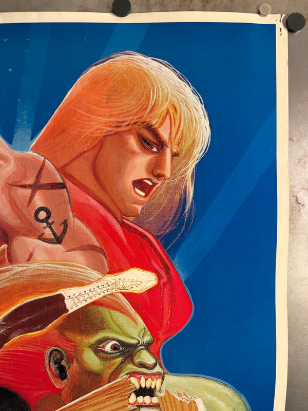"Street Fighter II: The World Warrior", Original Release Japanese CAPCOM Promotional Poster 1991, Extremely Rare, B1 Size (c.71 × 103 cm)