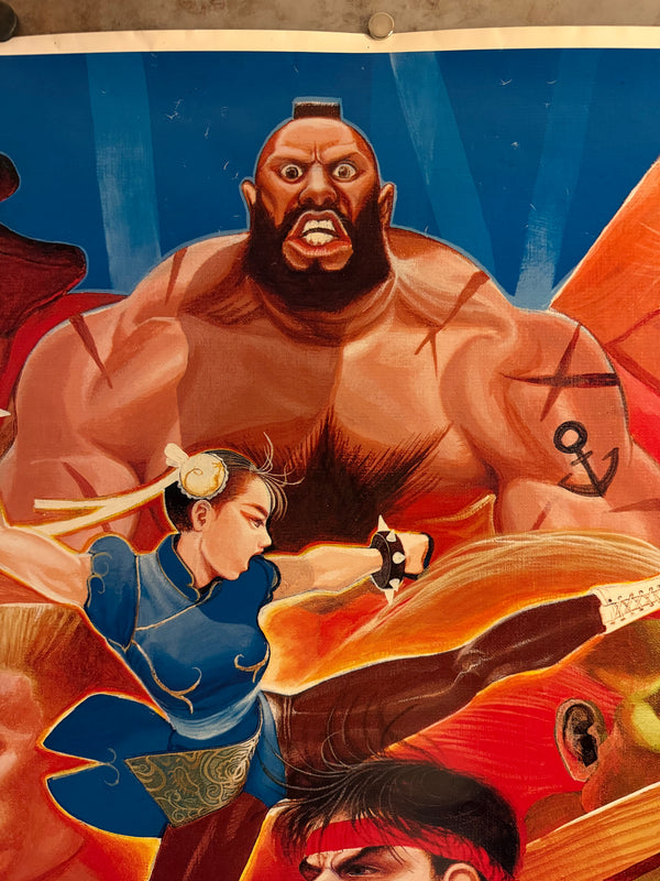 "Street Fighter II: The World Warrior", Original Release Japanese CAPCOM Promotional Poster 1991, Extremely Rare, B1 Size (c.71 × 103 cm)