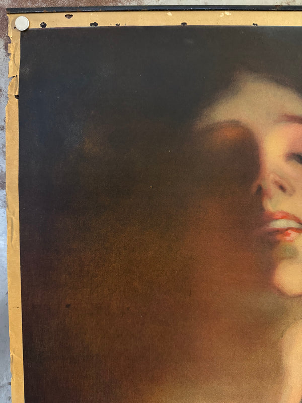 “Kirin Beer – Woman in a Dress Holding a Glass (キリンビールポスター『グラスを持つドレスの女性』)” – Original Pre‑War Japanese Advertising Poster, 1924 (Taishō 13), Ultra Rare, Museum‑Grade HB‑Process Lithograph (c. 92 × 62 cm)