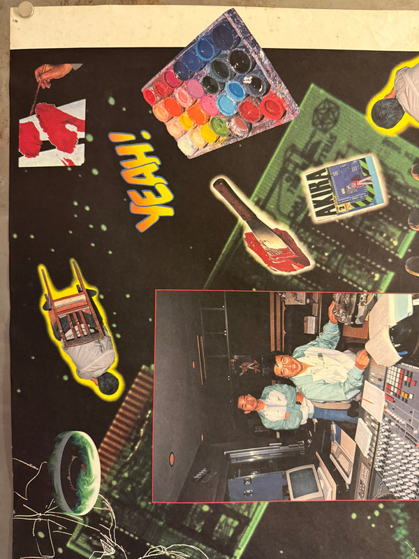 “AKIRA – ‘GET IT KANEDA!!’ Super Conductive Machine,” Original Japanese B1 Poster, Printed in 1988 First‑Release Campaign, Double‑Sided, Size 73 × 103 cm – Excellent Condition AA16