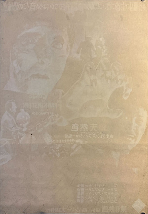 "The Curse of Frankenstein", Original Release Japanese Movie Poster 1957, Ultra Rare, B2 Size (51 × 73 cm) N153