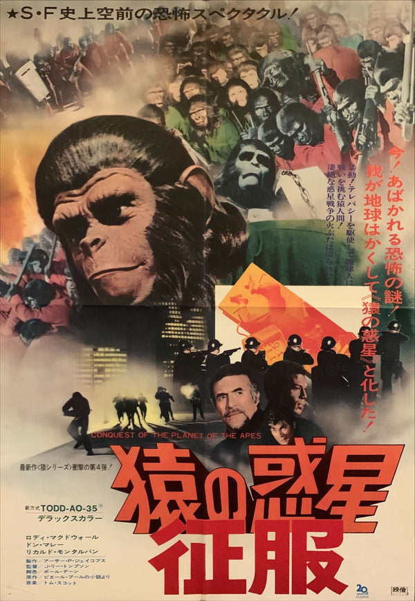 "Conquest of the Planet of the Apes", Original Release Japanese Movie Poster 1972, B2 Size (51 x 73cm) G186
