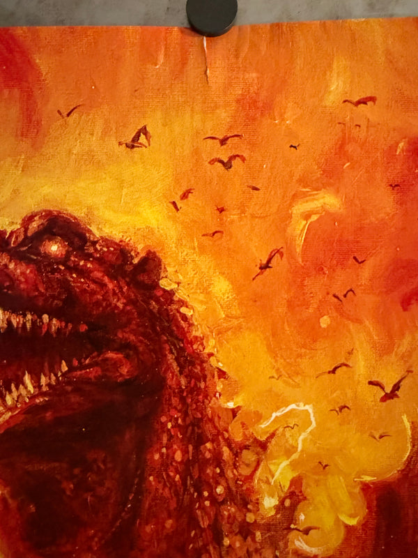 "Godzilla", Original Release Japanese Movie Poster 1984, Noriyoshi Ohrai, Rare, B1 Size (71 x 103cm)