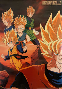 "Dragon Ball Z -Gokou Gohan Goten Trunks ", Original Release Japanese Promotional Poster 1990`s, B2 Size (51 x 73cm) G211