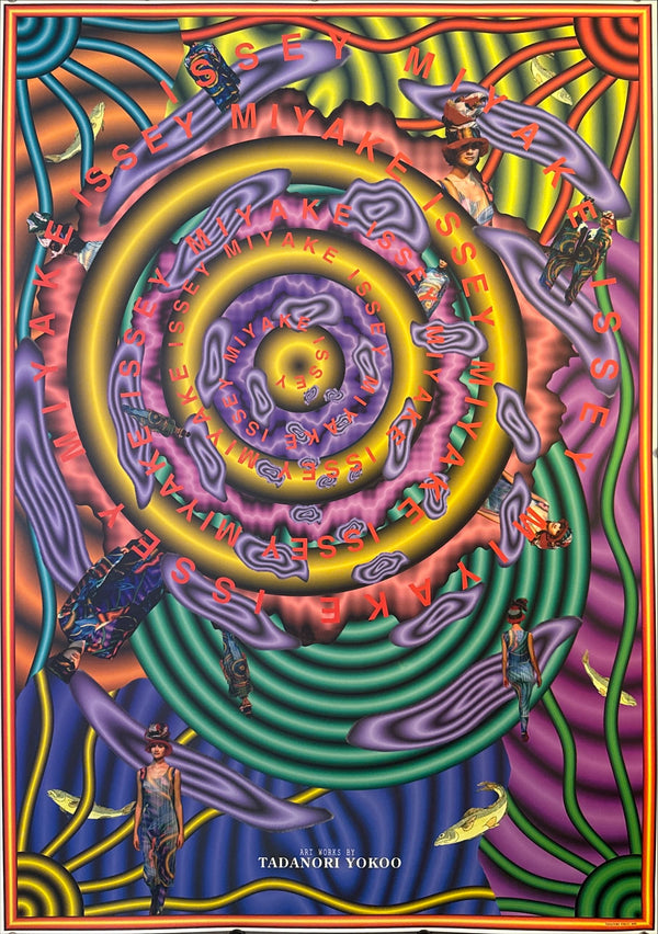"TADANORI YOKOO – Issey Miyake", Japanese Contemporary Art / Fashion Poster, Original Offset 1995, Ultra Rare, B1 Size (c.73 × 103 cm)