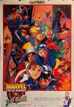 Load image into Gallery viewer, &quot;Marvel Super Heroes vs. Street Fighter&quot;, Original Release Japanese CAPCOM promotional poster 1997, B1 Size (71 x 103cm)
