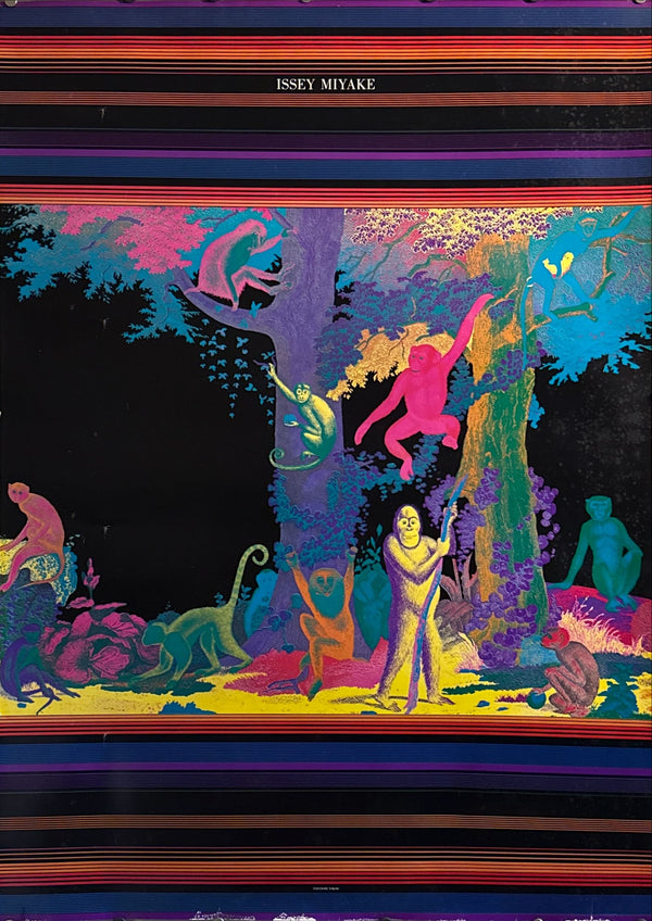 “TADANORI YOKOO – Issey Miyake”, Japanese Contemporary Art / Fashion Poster, Original Offset 1976, Ultra Rare, B1 Size (c.73 × 103 cm)