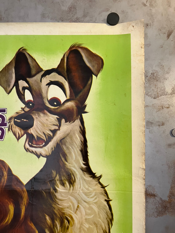 "Lady and the Tramp (わんわん物語)", Original Japanese Movie Poster 1965 Re-Release, B2 Size (51 × 73 cm) N166
