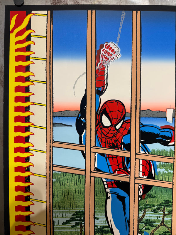 "TADANORI YOKOO × MARVEL – WE ARE MARVEL FAN CLUB EXHIBITION (Spider-Man / Spider-Girl)", Japanese Contemporary Art Poster, Original Silk Screen 2003, Ultra Rare, Museum-Framed, B1 Poster Size (c.102.9 × 72.8cm)