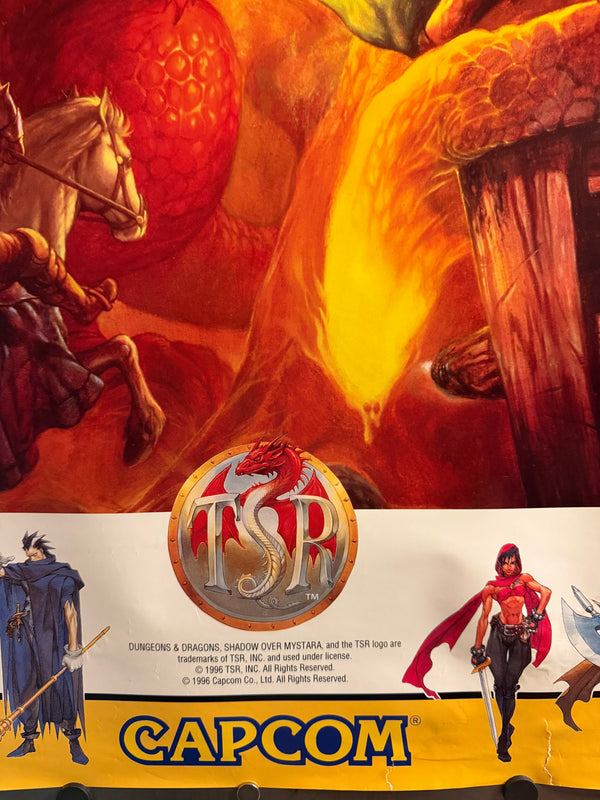 "Dungeons & Dragons: Shadow Over Mystara", Original Release Japanese CAPCOM Promotional Poster 1996, Extremely Rare, B1 Size (c.71 × 103 cm)