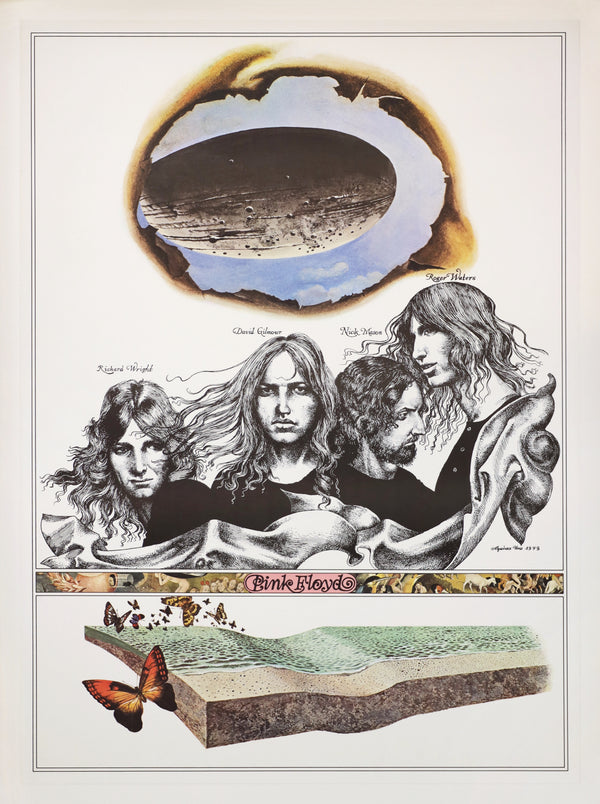 Uno Aquirax (宇野亜喜良) Offset Poster – Pink Floyd "The Dark Side of the Moon" LP Record Promotional Poster, 1973, B1 Size (c.102.8 × 72.9 cm)