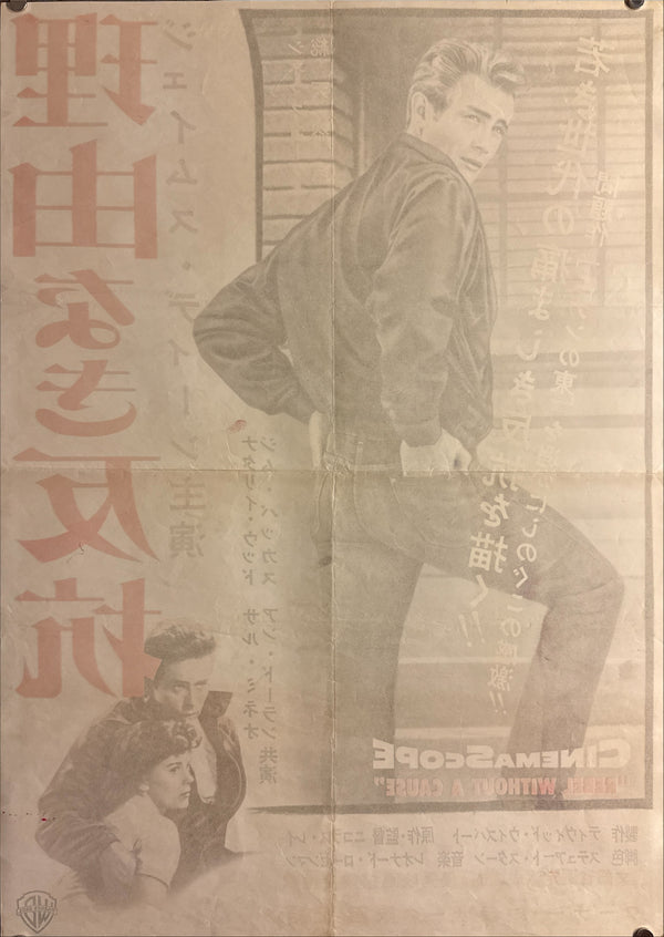 "Rebel Without a Cause", Original First Release Japanese Movie Poster 1956, Ultra Rare, B2 Size (51.5 × 72.8 cm) P276