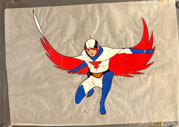 "Gatchaman" / Ken the Eagle, Original Japanese Animation Cel-ga c. late 1970s, 26.5 × 19 cm