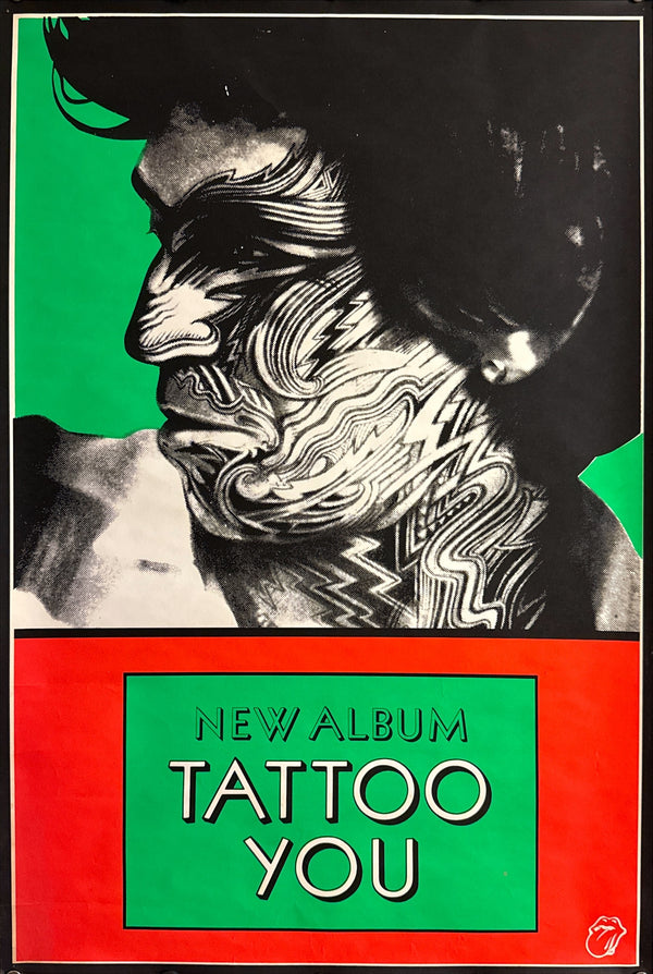 [ULTRA RARE SET] “The Rolling Stones – Tattoo You” – Original Japanese Promotional Poster Pair, 1981, B2 Size (51 x 73cm) Q154