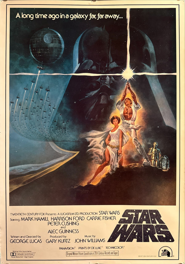 “Star Wars: A New Hope” (Star Wars), Original Japanese Soundtrack Poster 1982, B2 Size (51 × 73 cm) K180A
