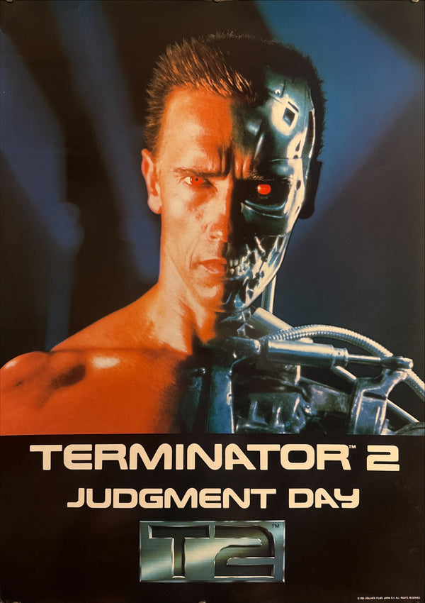 “Terminator 2: Judgment Day”, Original Japanese Promotional Poster c. 1991–1992, Japan-Only Design, Excellent Condition, B2 Size (51 × 73 cm) S7A